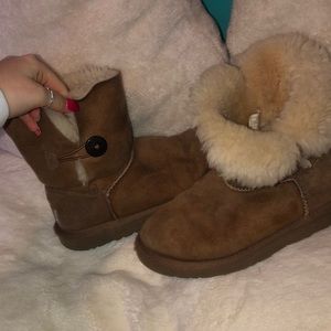 brown button ugg boots